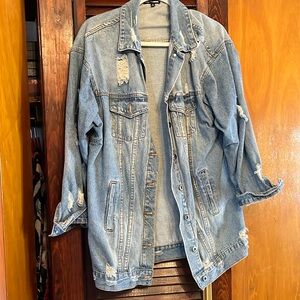Small fashionnova oversized Jean jacket